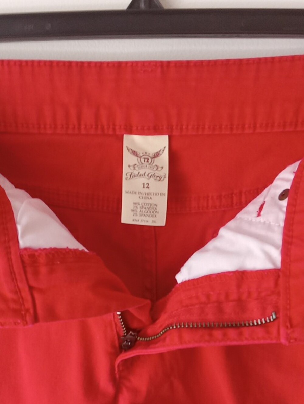 Faded Glory Women's Red Cotton Short Shorts - Picture 3 of 3